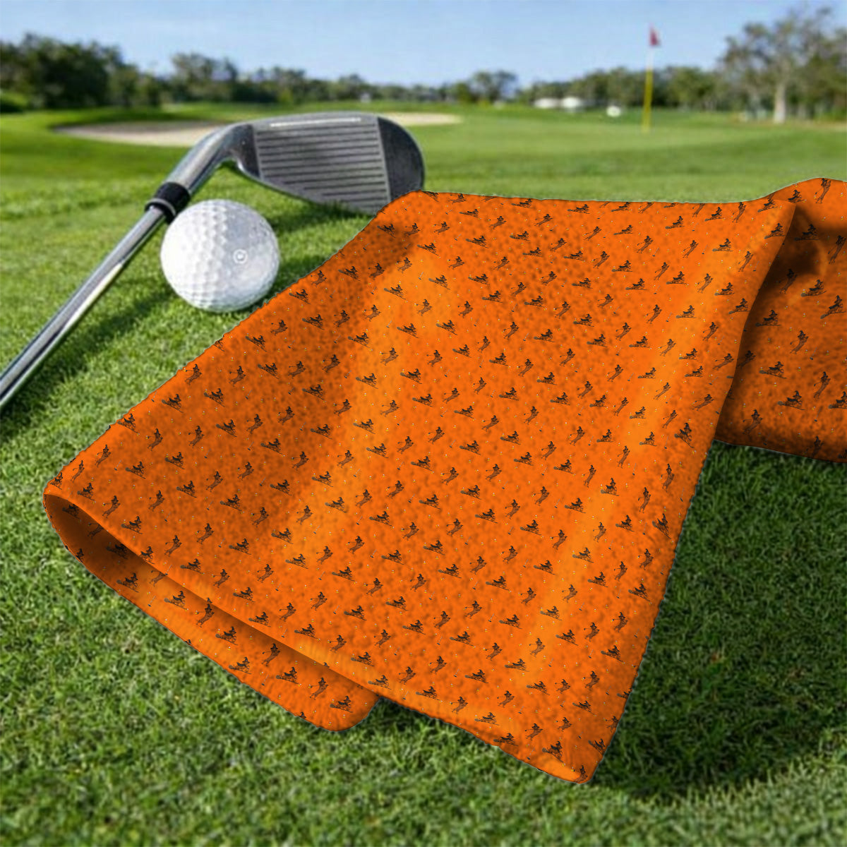 Funny Witch Dachshund Golf Towel, Halloween Wiener Dog Pattern Golf Towels, Golf Gift for Golfer
