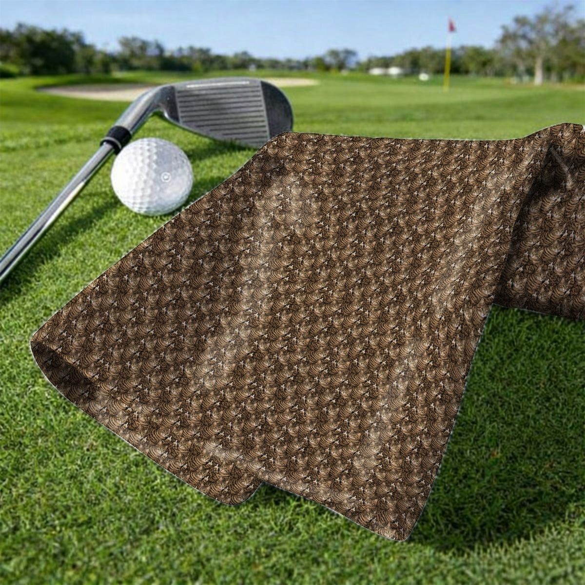 Funny Cat Pattern Golf Towels, Cats Golf Towel For Pet Lover, Golf Gift For Golfer