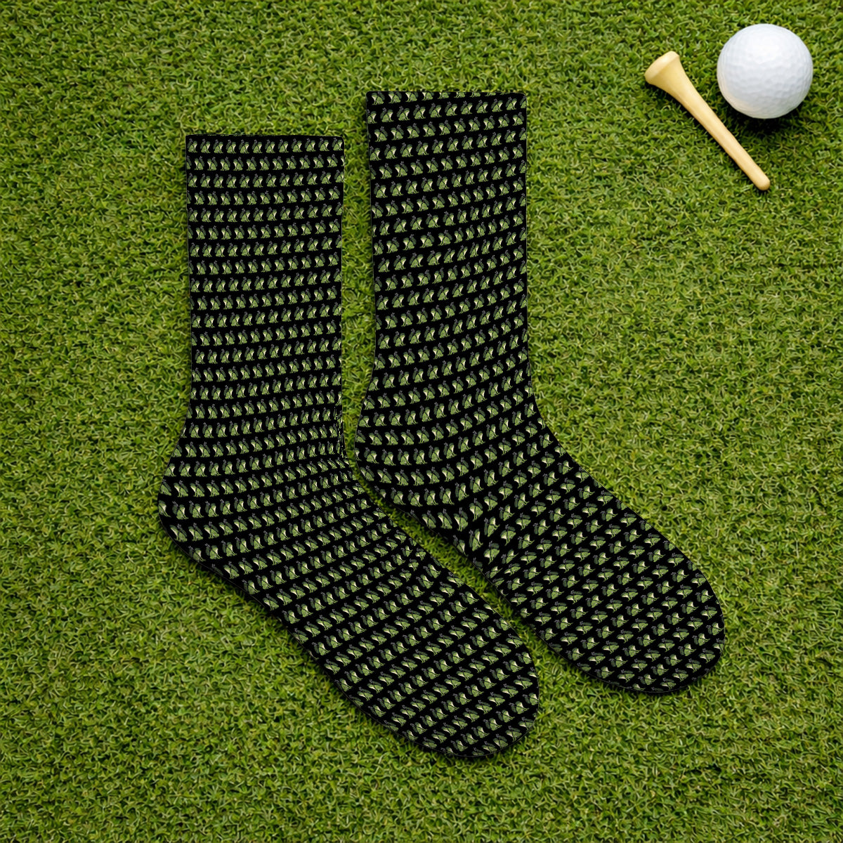 Funny Frog Golf Socks, Cute Frog Pattern Golf Sock, Unique Golf Gift For Golfer