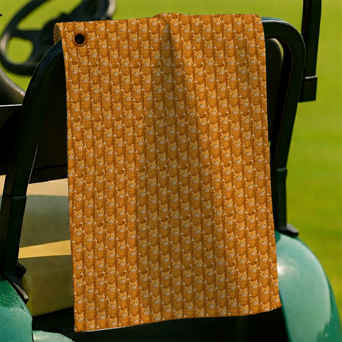 Ginger Cat Pattern Golf Towels, Funny Cats Golf Towel, Golf Gift For Golfer