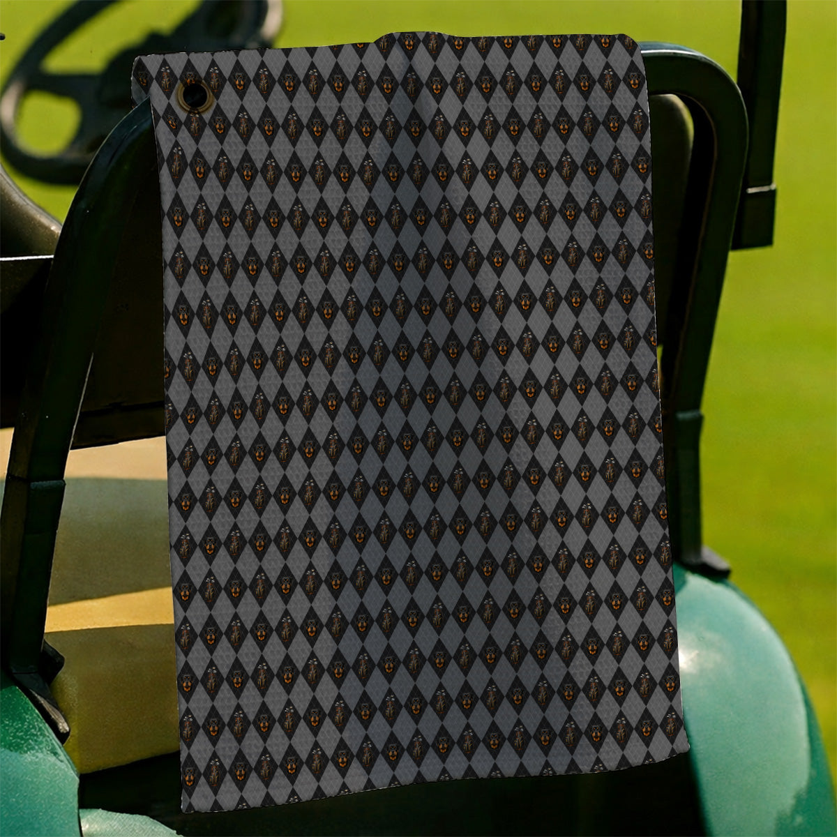 Rottweiler Argyle Pattern Golf Towel, Crazy Rottweiler Golf Towels, Dog Lover Golf Gift