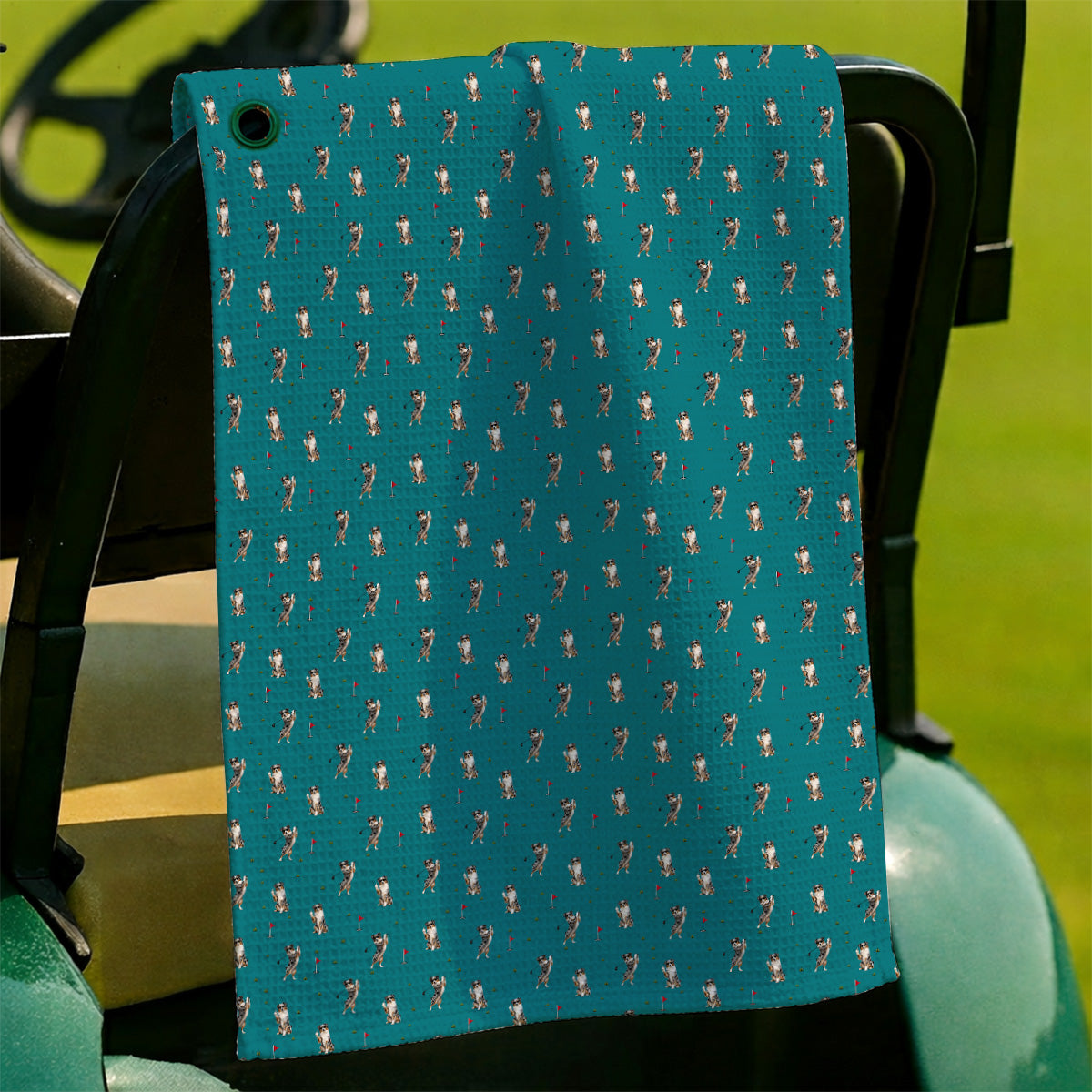Australian Shepherd Golf Towels, Blue Merle Aussie Pattern Golf Towel, Golf Gift For Golfer