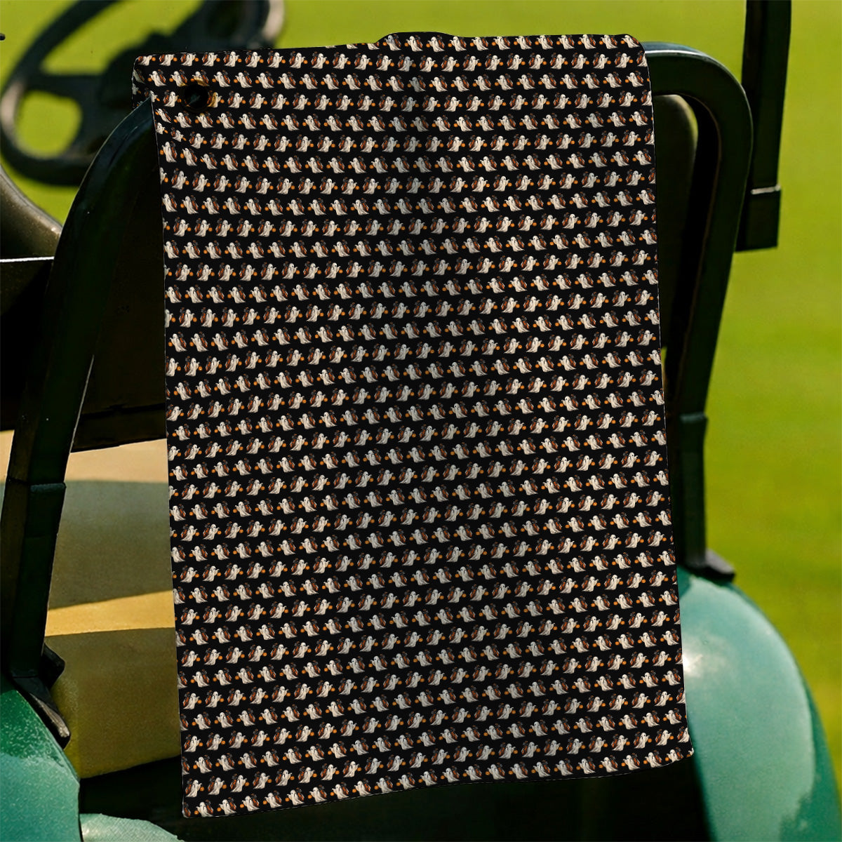 Halloween Golf Towels, Ghost Pattern Golf Towel, Spooky Golf Gift for Golf Lovers