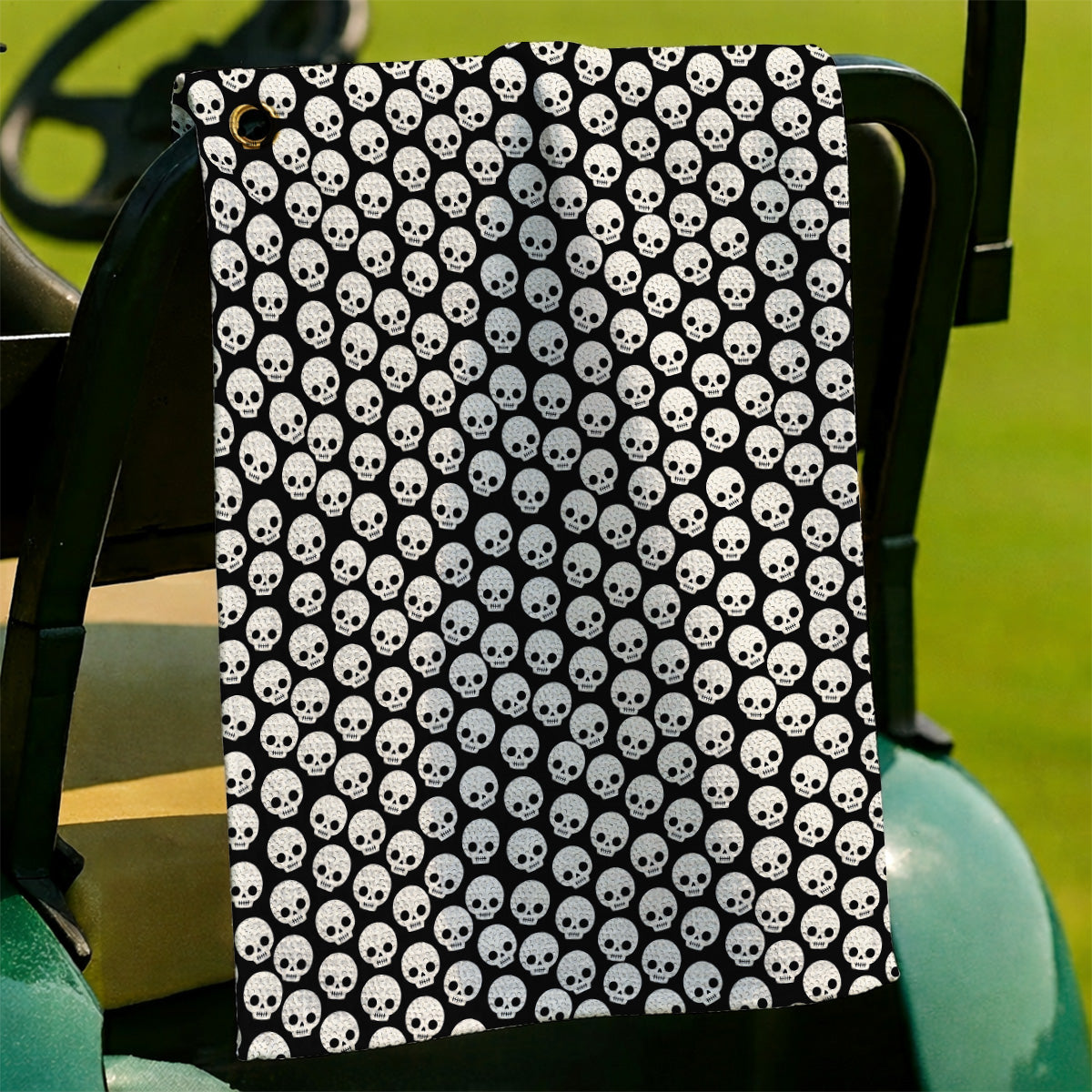 Crazy Skeleton Golf Towel, Skeleton Pattern Golf Towels, Golf Gift For Golfer