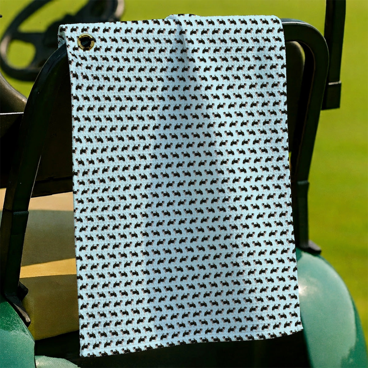 Funny Border Collie Golf Towel, Border Collie Pattern Golf Towels for Golfer, Dog Lovers Golf Gift