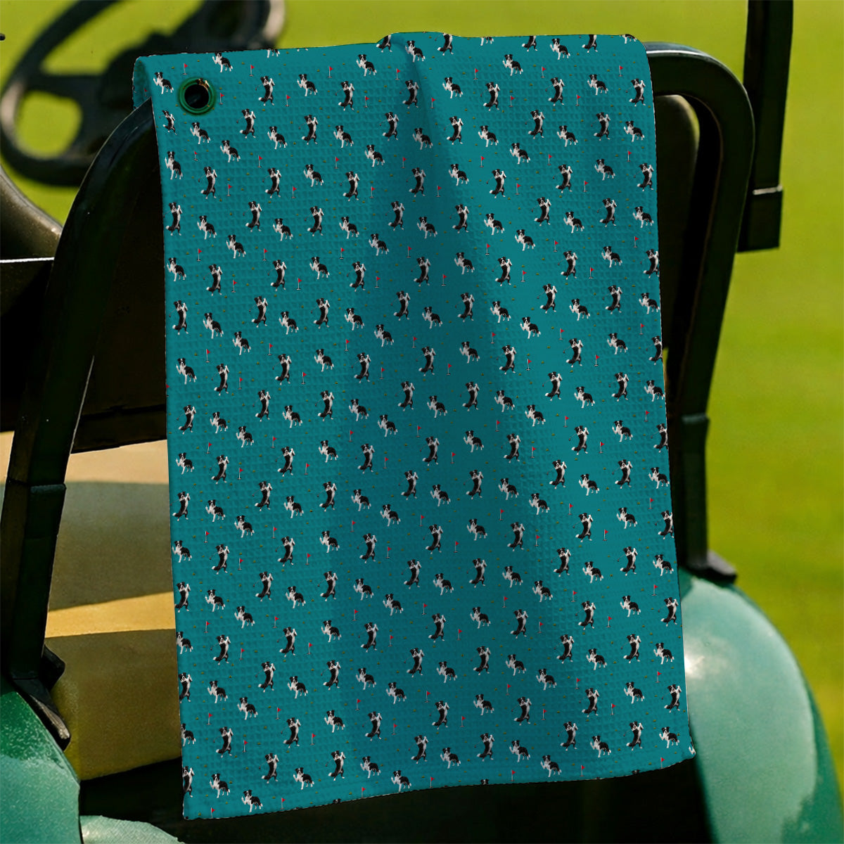 Border Collie Golf Towel, Border Collie Pattern Golf Towels For Golfer, Funny Golf Gift For Dog Lover