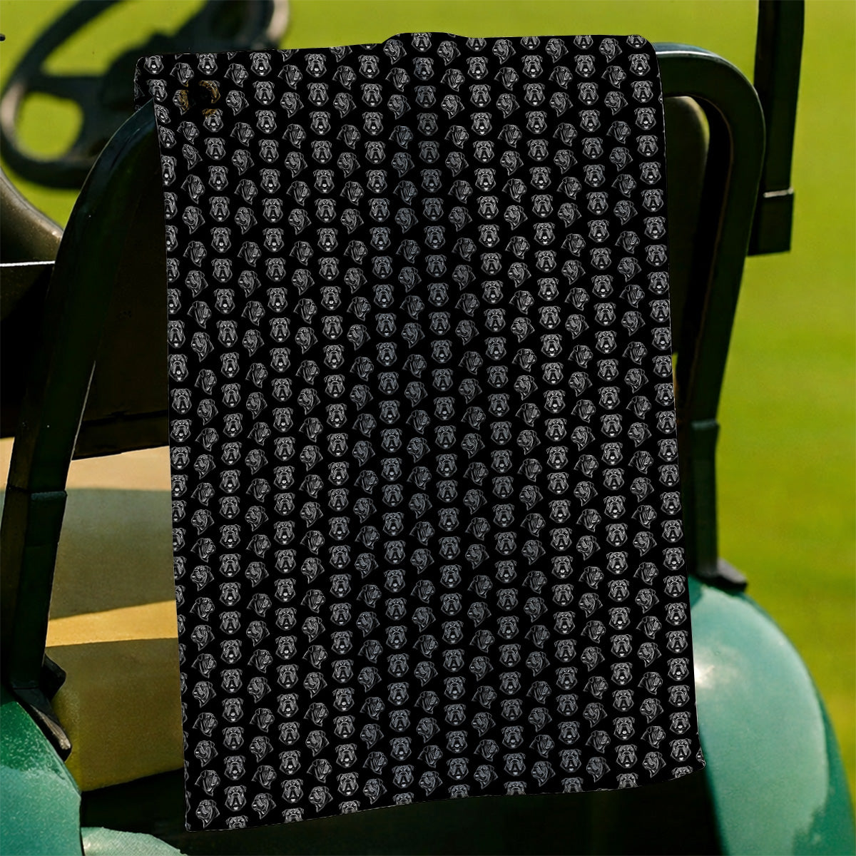 English Bulldog Golf Pattern Towels, Bulldog Golf Towel, Crazy Golf Gift For Golfers