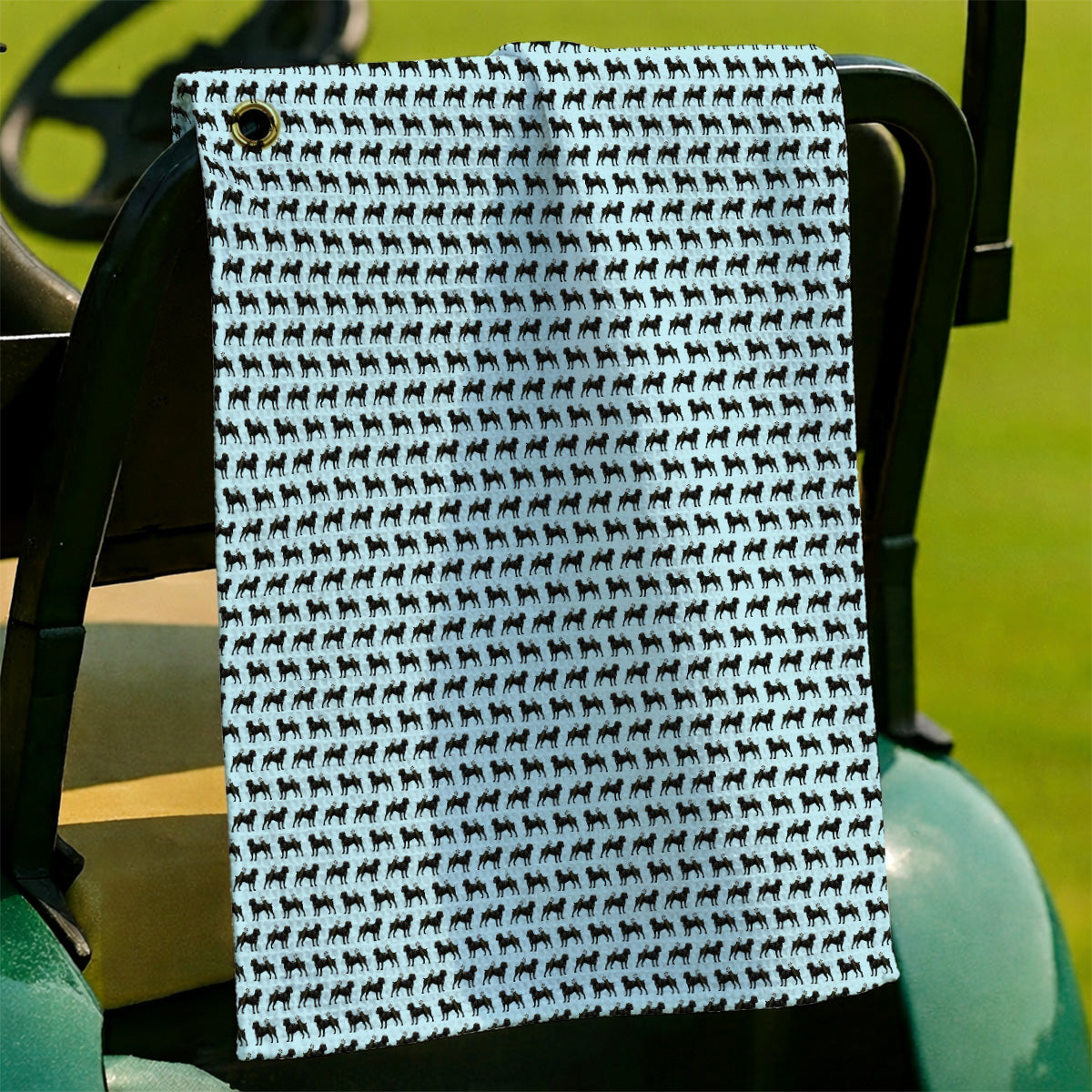 Cane Corso Pattern Golf Towels, Black Cane Corso Golf Towels for Dog Lovers, Crazy Golf Gift for Golfers