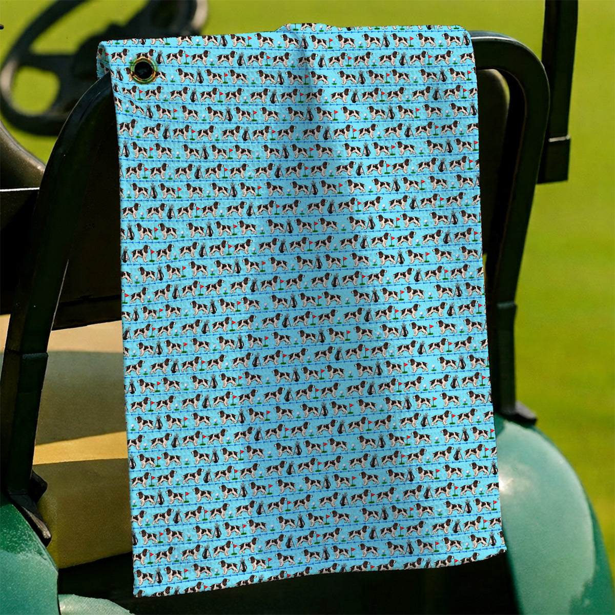 English Springer Spaniel Golf Towels, Crazy Pattern Golf Towel For Dog Lovers, Golf Gift For Golfer