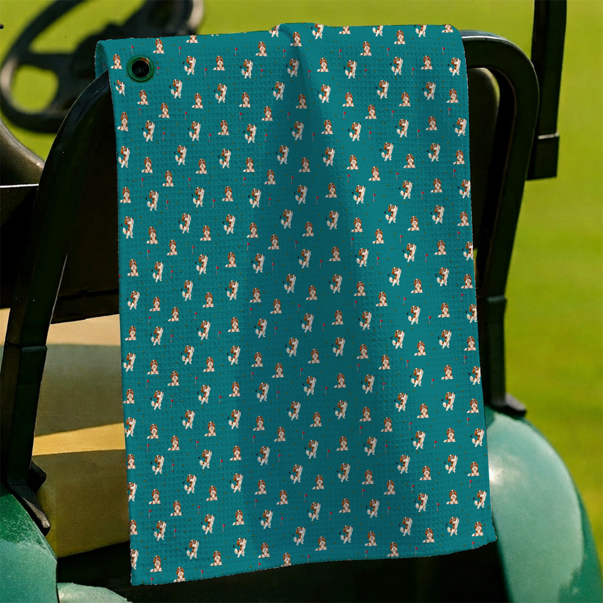 Funny Cavalier King Charles Spaniel Golf Towel, Funny Cavalier Golf Towels, Golf Gift For Dog Lovers