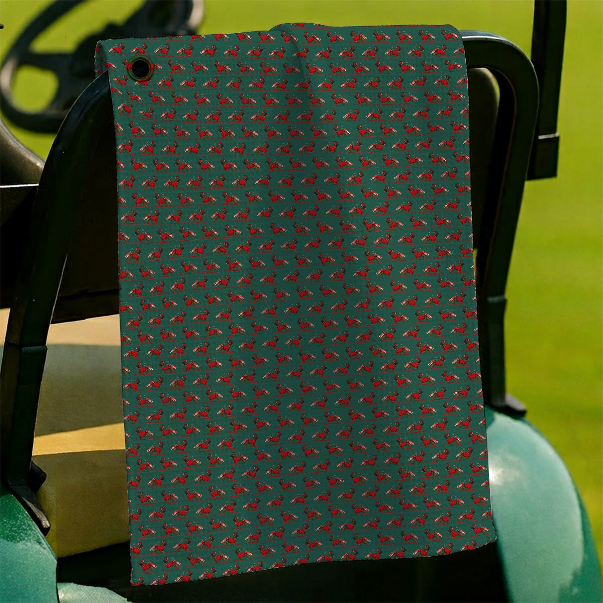 French Bulldog Holiday Golf Towels, Christmas Dog Pattern Golf Towel, Festive Golf Gift for Golfers