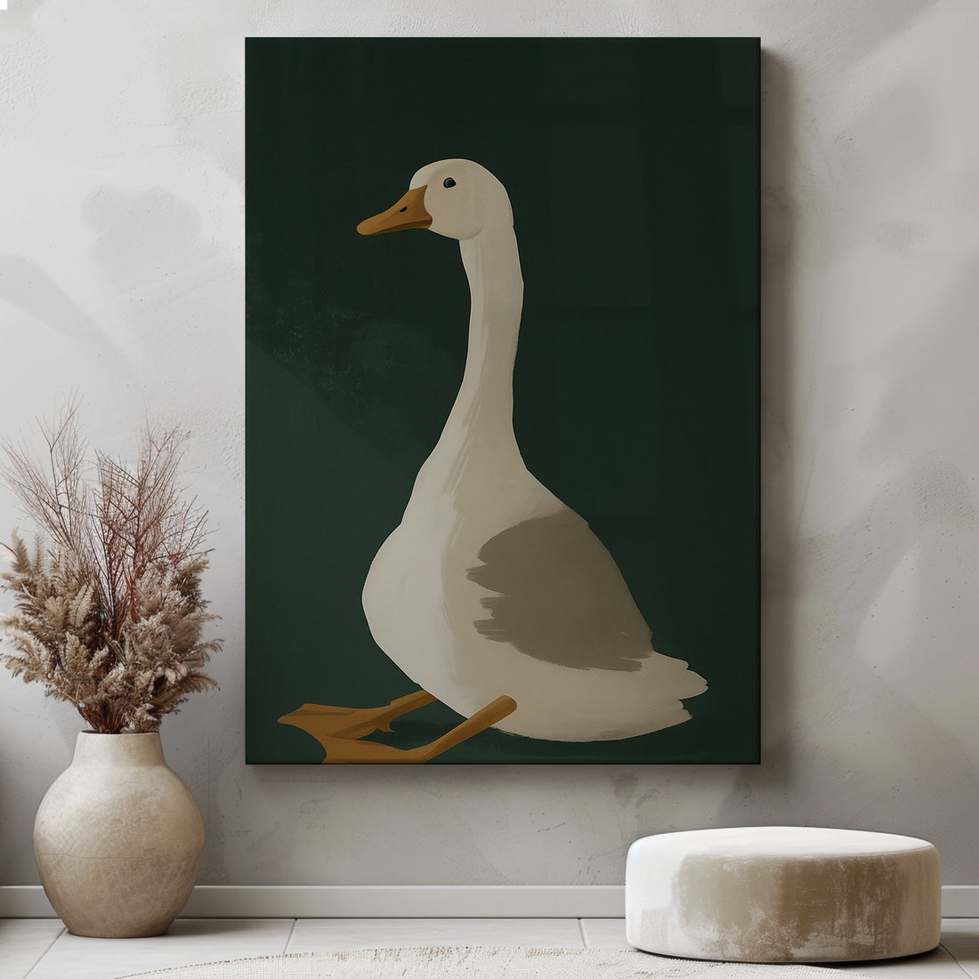 Minimalist Duck Canvas, Rustic Hunting Cabin Wall Art, Gift For Man Cave
