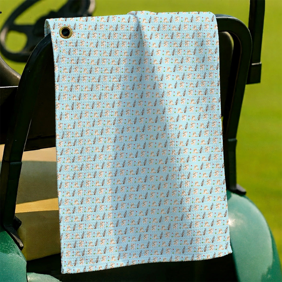 Crazy Shih Tzu Golf Towel, Cute Shih Tzu Pattern Golf Towels, Golf Gift For Golfer