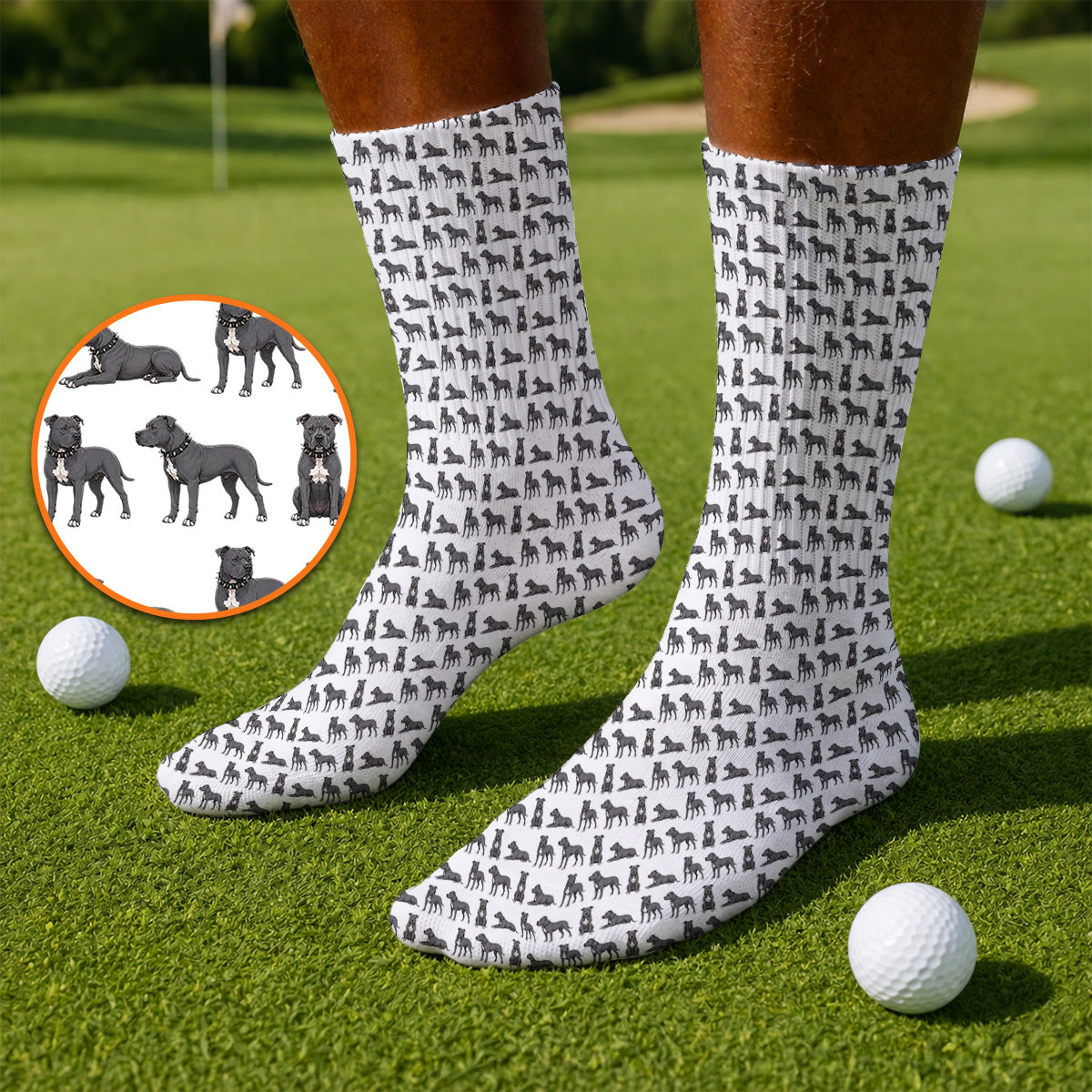 Cane Corso Golf Socks, Cane Corso Pattern Golf Sock for Dog Lovers, Golf Gift For Golfer
