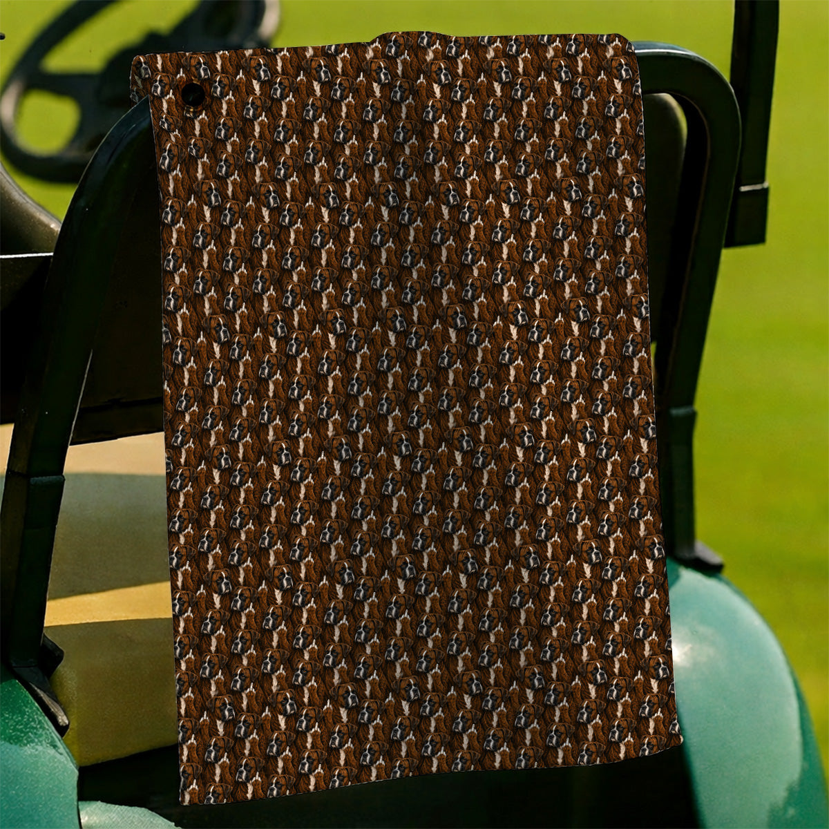 Boxer Middle Finger Golf Towel, Funny Boxer Pattern Golf Towels for Golfer, Golf Gift for Dog Lovers