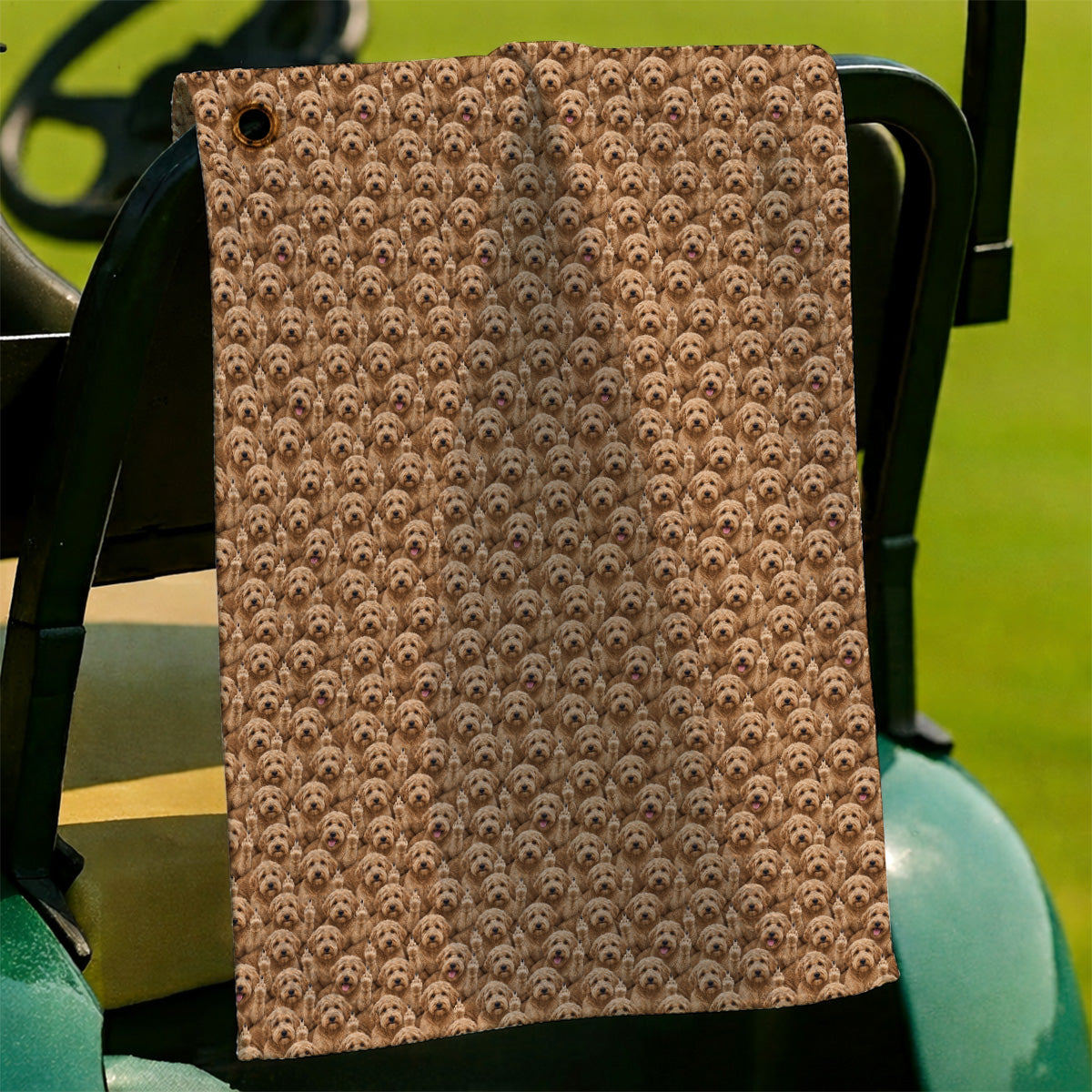 Goldendoodle Golf Towels, Funny Dog Pattern Golf Towel, Golf Gift For Golfers