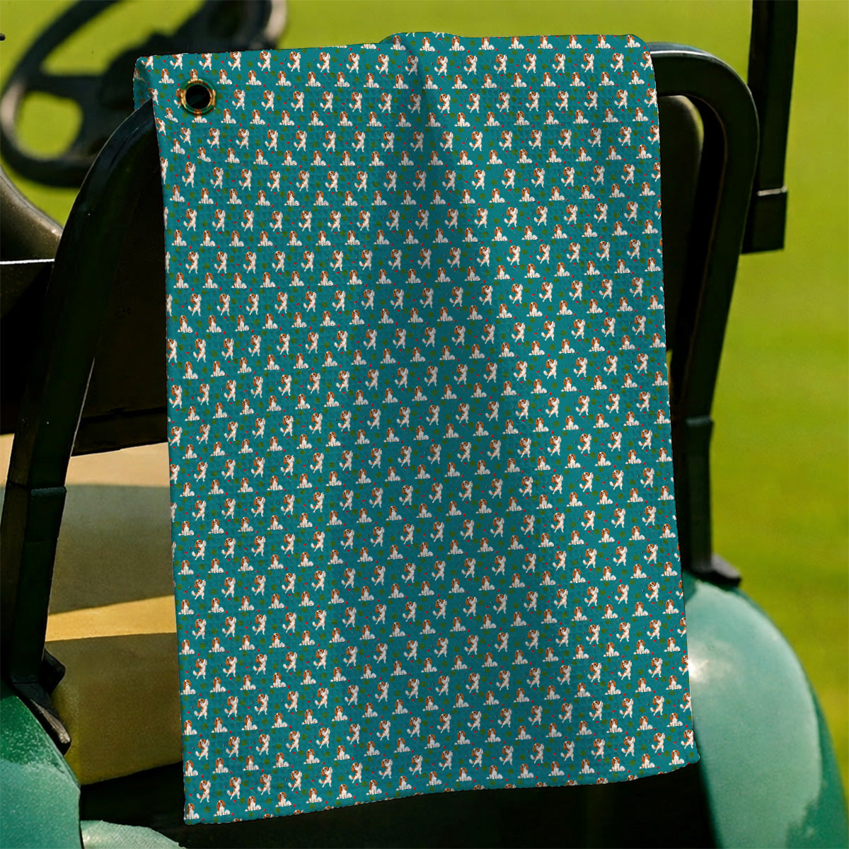 Crazy Cavalier King Charles Spaniel Golf Towel, Funny Cavalier Golf Towels, Golf Gift For Golfer