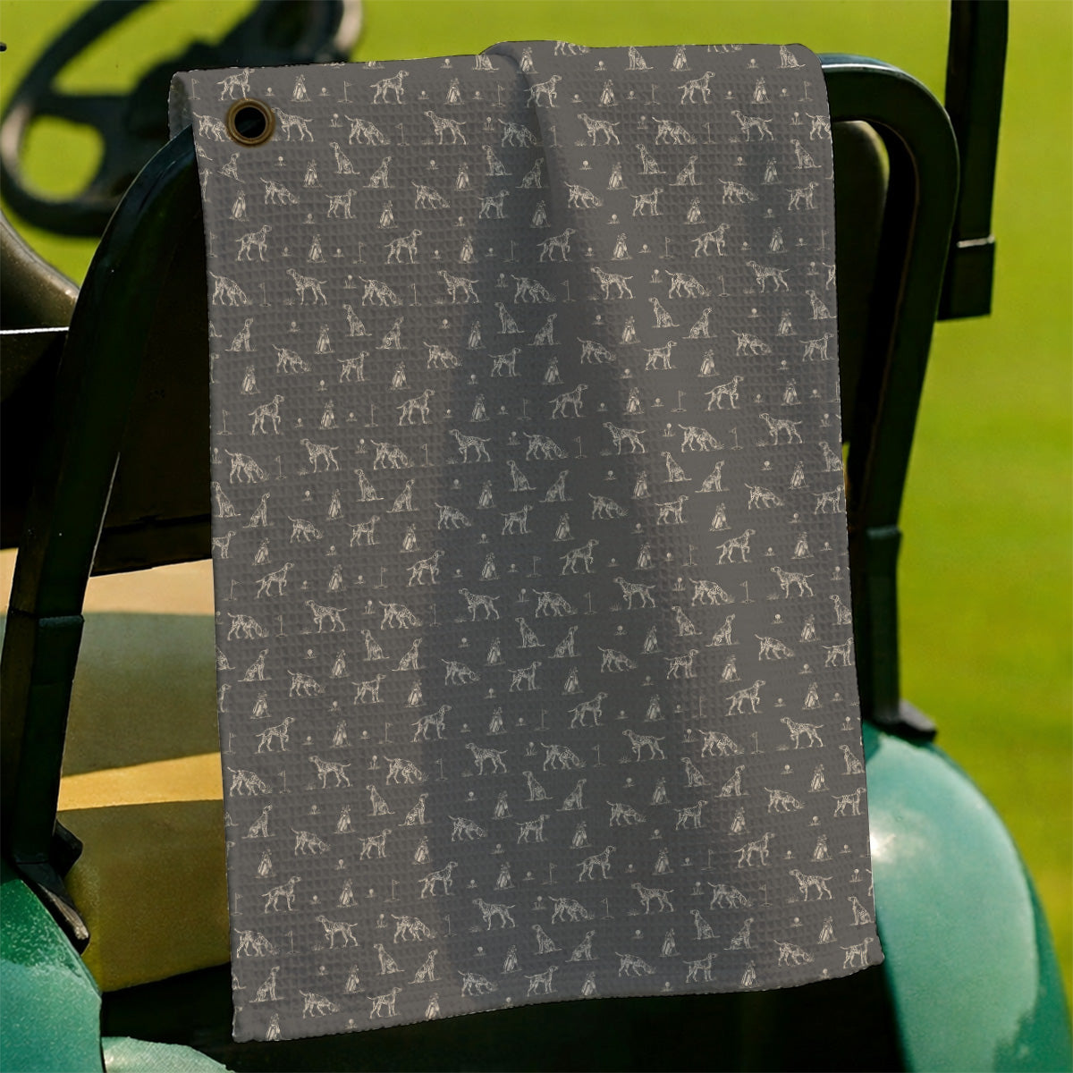 German Shorthaired Pointer Golf Towel, Crazy Pointer Pattern Golf Towels, Golf Gift For Golfer