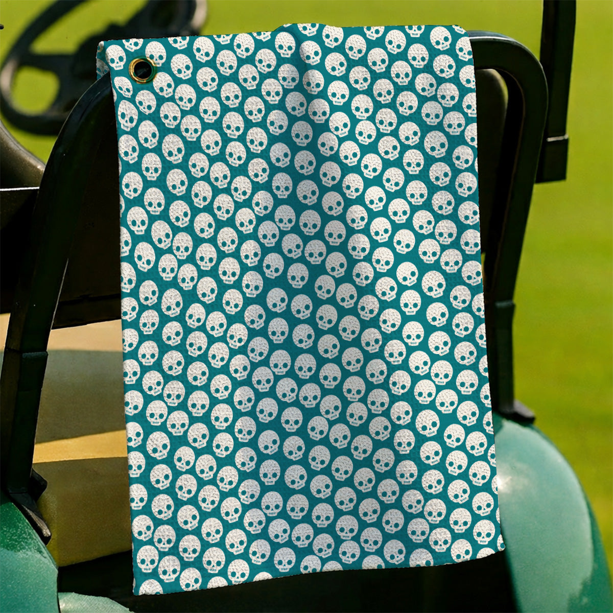 Crazy Skeleton Golf Towel, Skeleton Pattern Golf Towels, Golf Gift For Golfer