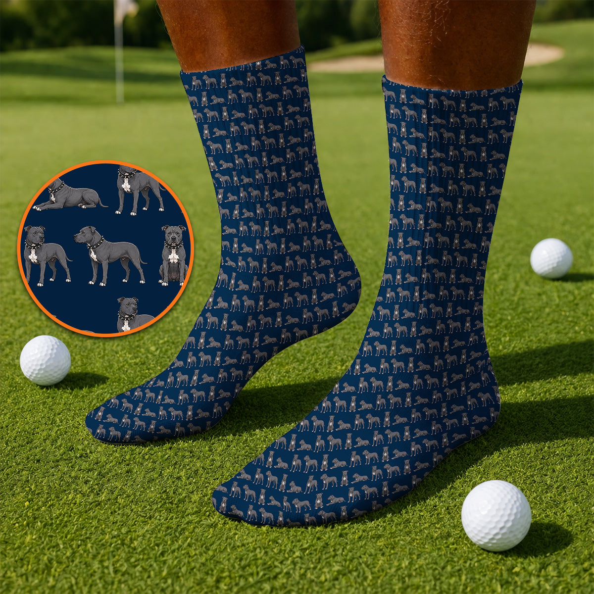 Cane Corso Golf Socks, Cane Corso Pattern Golf Sock for Dog Lovers, Golf Gift For Golfer