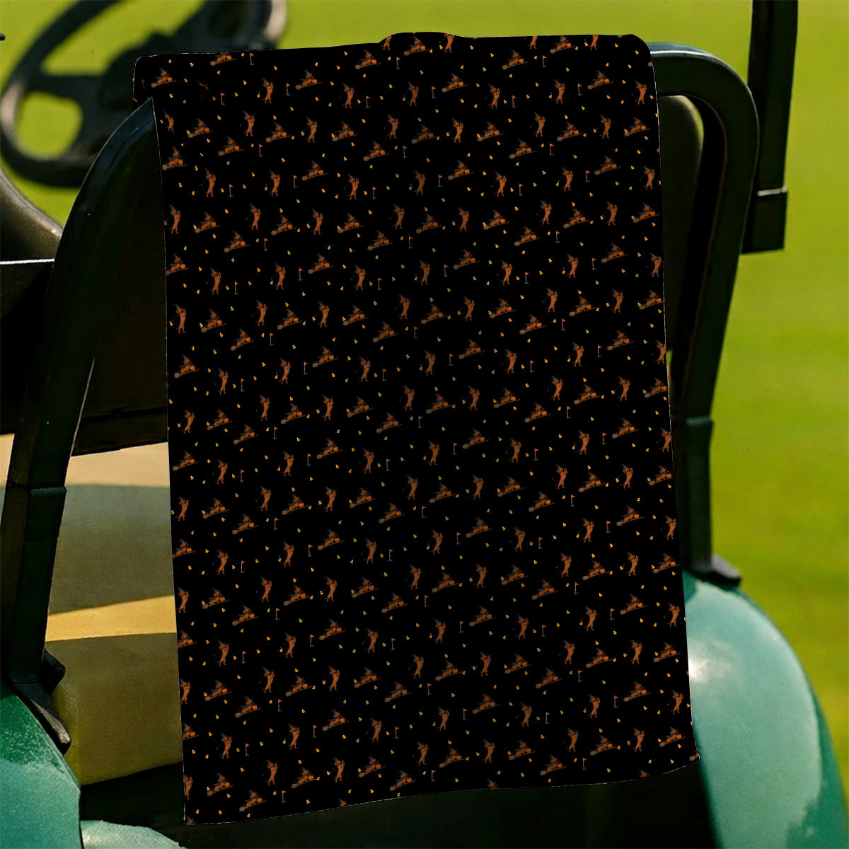 Funny Witch Dachshund Golf Towel, Halloween Wiener Dog Pattern Golf Towels, Golf Gift for Golfer