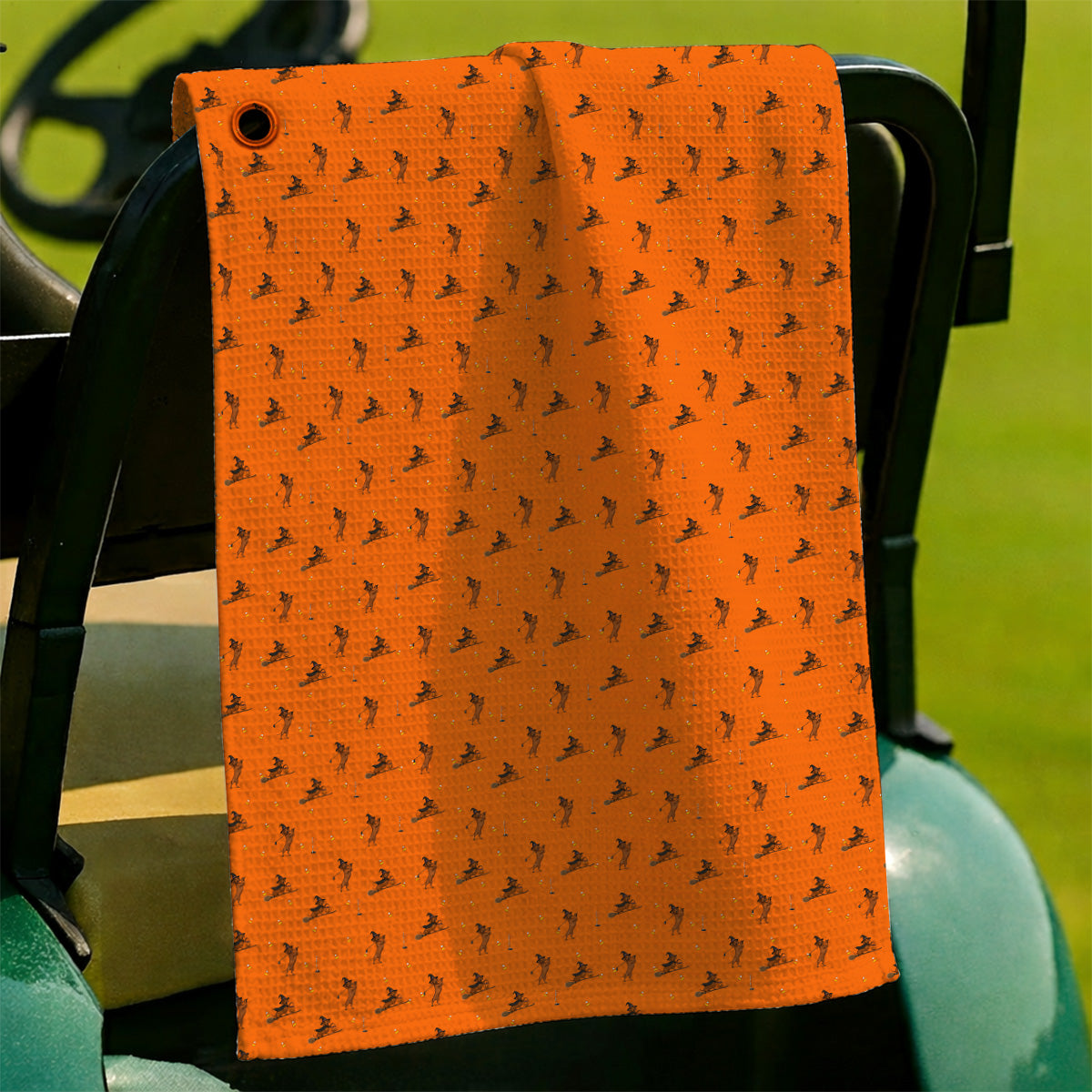 Funny Witch Dachshund Golf Towel, Halloween Wiener Dog Pattern Golf Towels, Golf Gift for Golfer