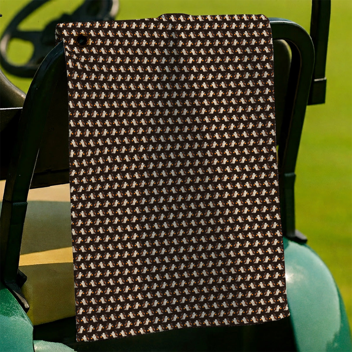 Halloween Golf Towels, Ghost Pattern Golf Towel, Spooky Golf Gift for Golf Lovers