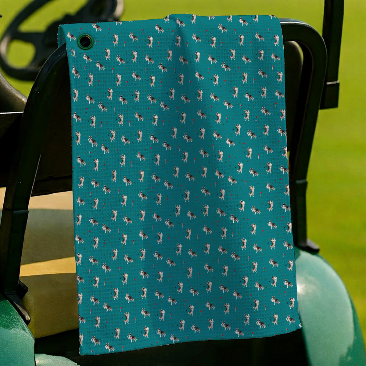Husky Sibir Golf Towel, Husky Pattern Golf Towels For Golfer, Funny Golf Gift For Dog Lover