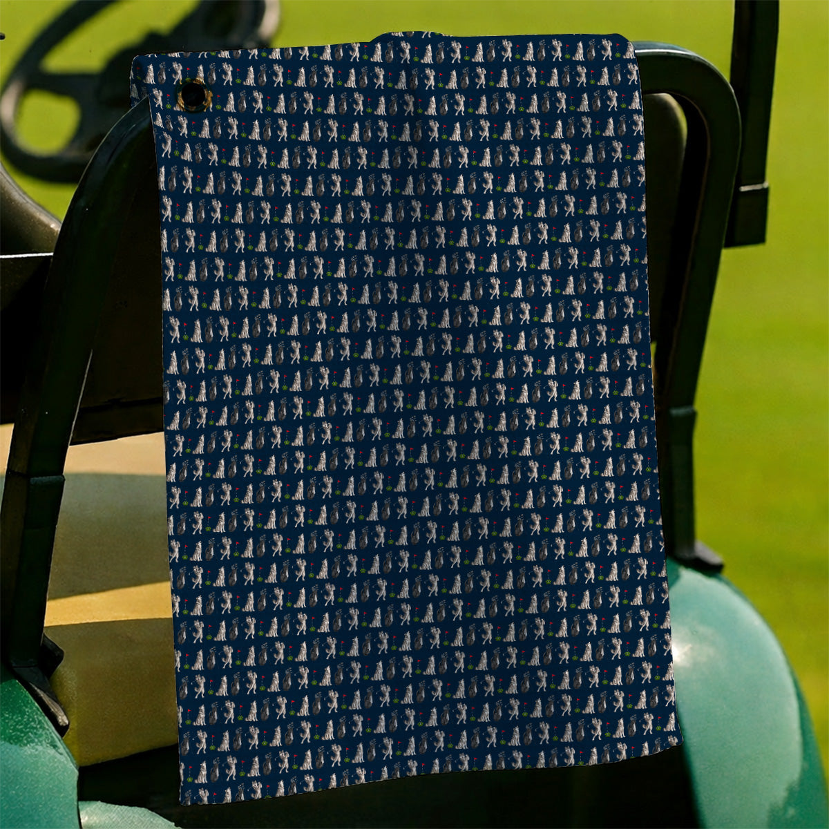 Wolf Golf Towels, Funny Wolf Golf Pattern Towel, Wildlife Lover Golf Gift for Golfer