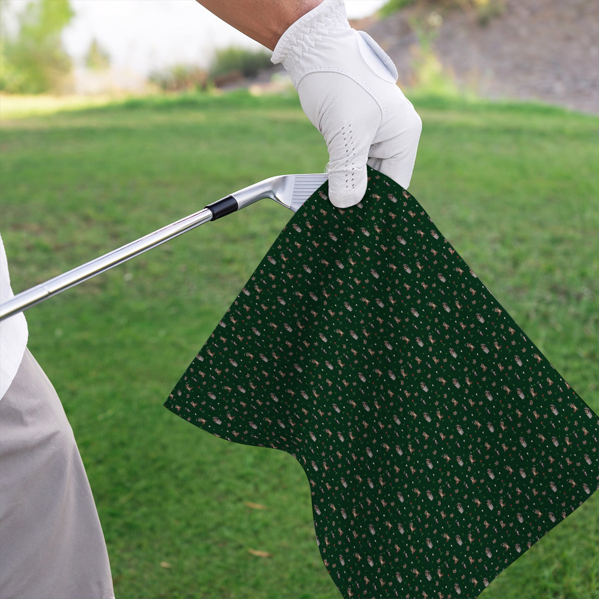 Raccoon Golf Towels, Playful Raccoon Golf Pattern Towel, Funny Animal Golf Gift for Golfer