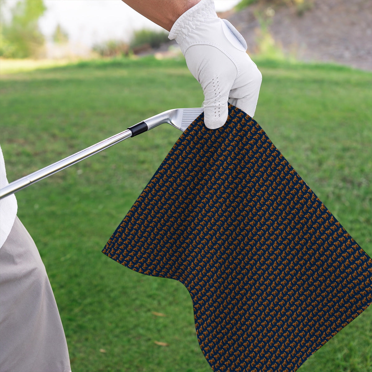 Crazy Highland Cow Caddie Towels, Highland Cow Golf Towel, Golfer Gift For Golfers