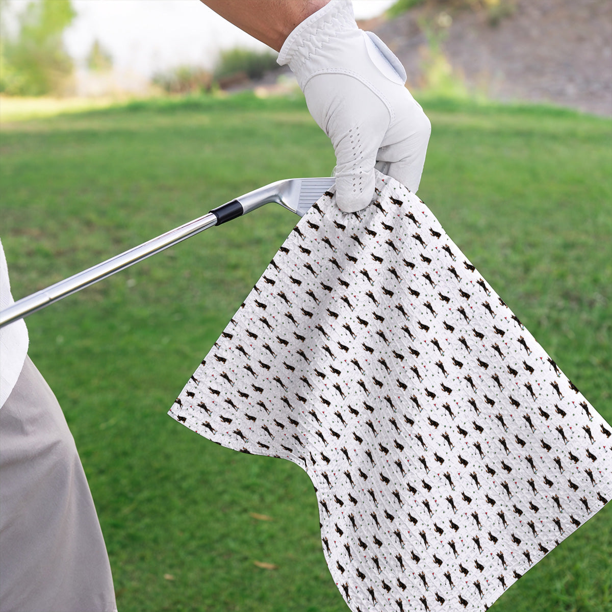 Doberman Golf Socks, Doberman Pattern Golf Sock, Crazy Golf Gift For Men