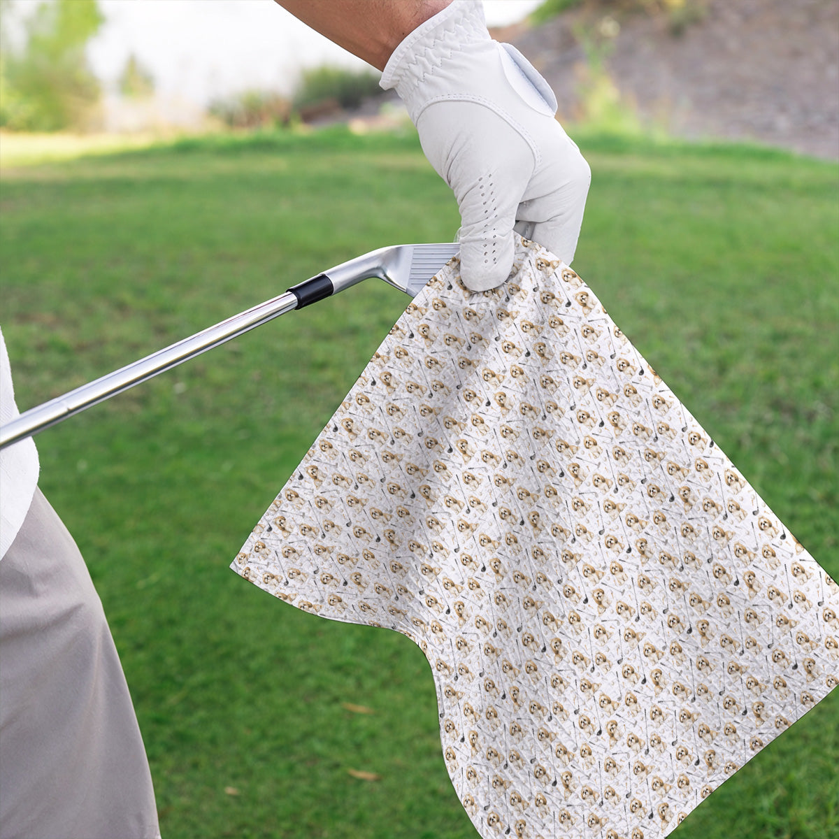 Shih Tzu Golf Towel, Cute Shih Tzu Pattern Golf Towels, Crazy Golf Gift For Golfer