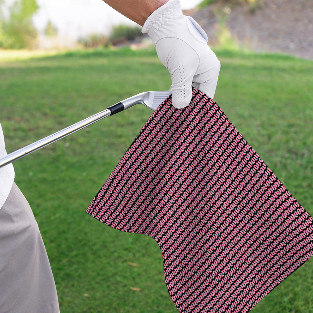 Pink Cowgirl Golf Towels, Western Cowboy Boots Pattern Golf Towel, Crazy Golf Gift For Golfers