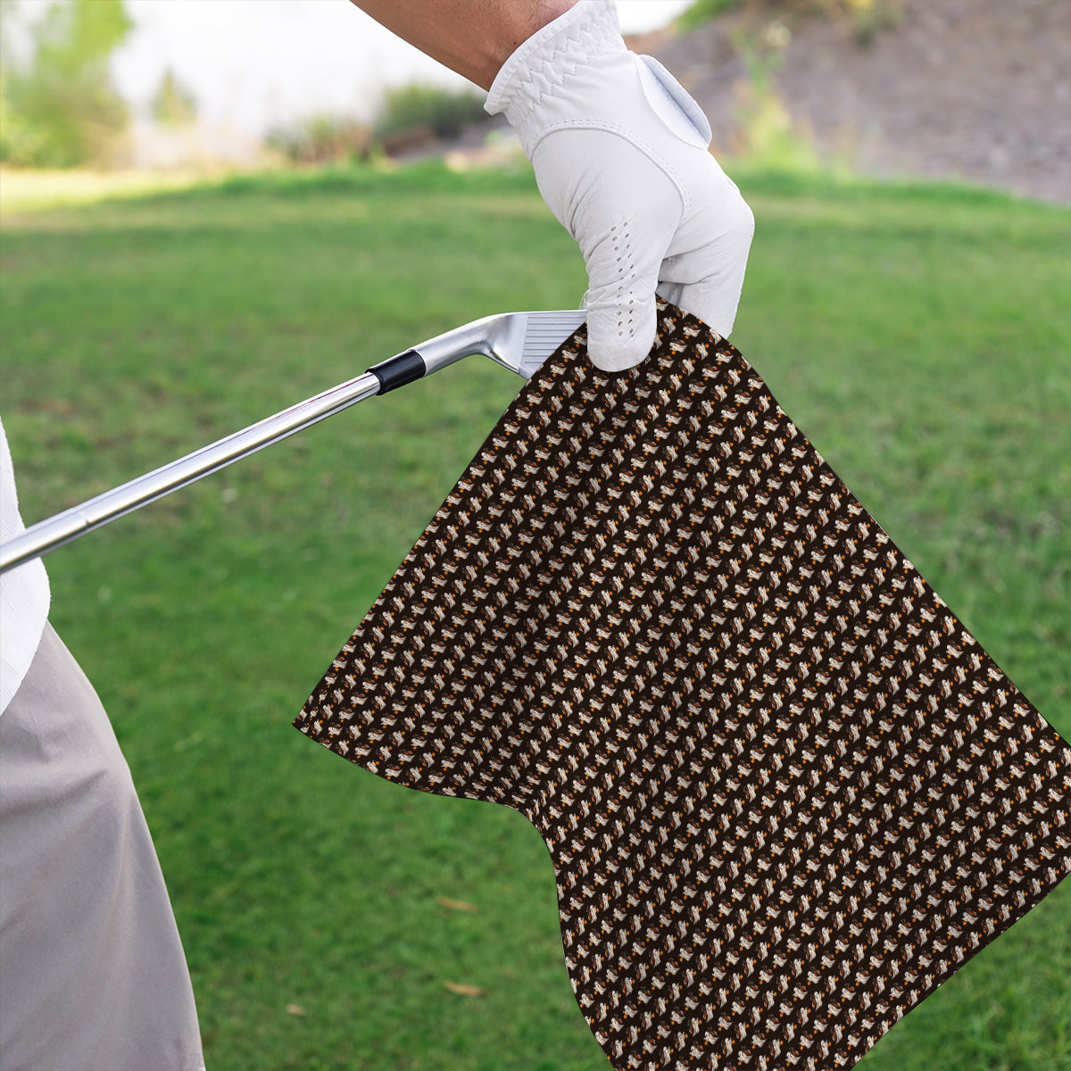 Halloween Golf Towels, Ghost Pattern Golf Towel, Spooky Golf Gift for Golf Lovers