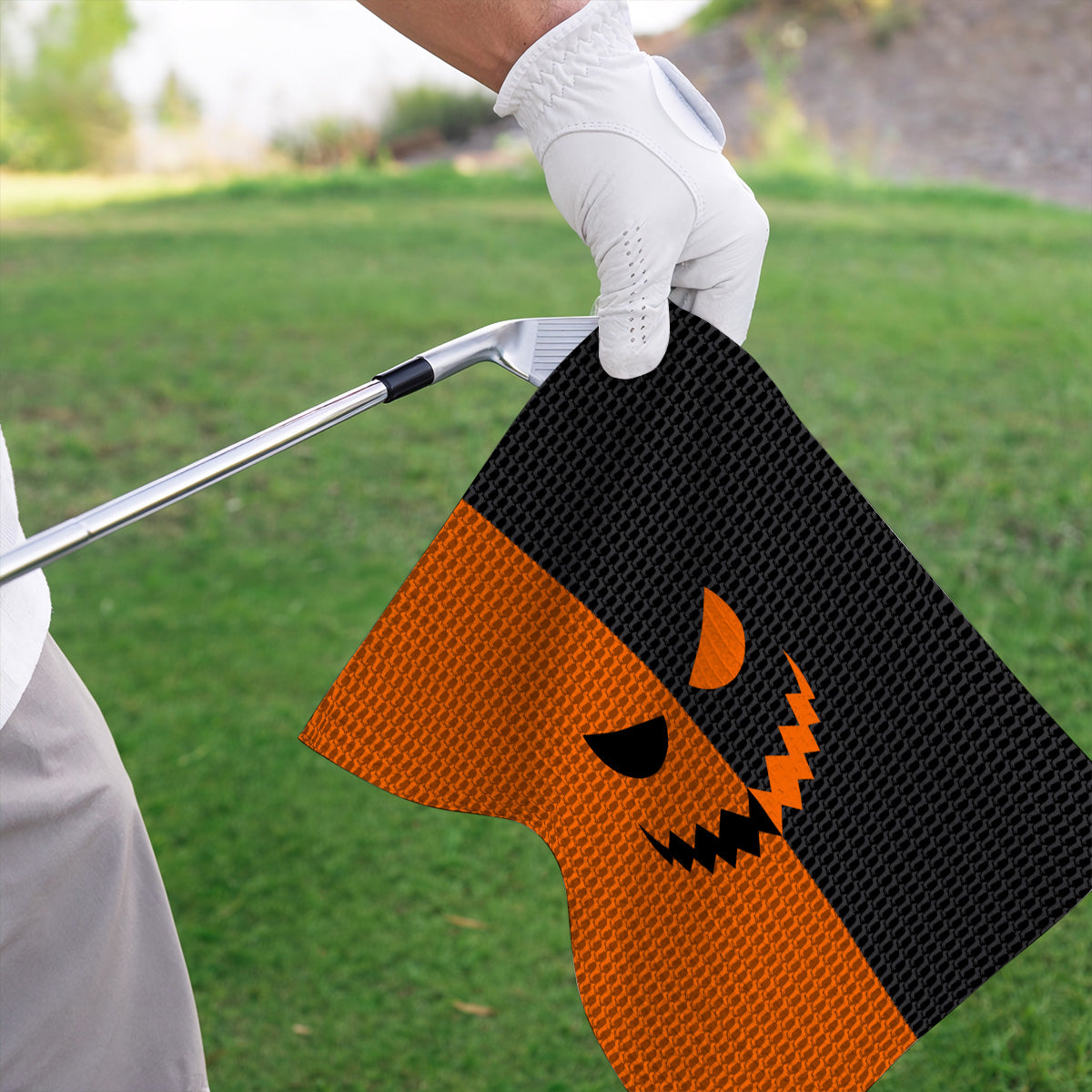 Halloween Dachshund Towel, Crazy Wiener Dog Pattern Golf Towels, Golf Gifr For Golfer