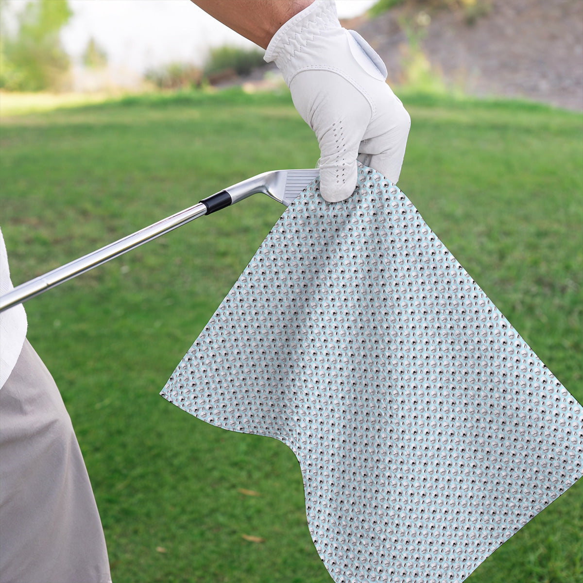 Mustache Golf Ball Towels, Funny Movember Golf Pattern Towel, Gift for Golfers