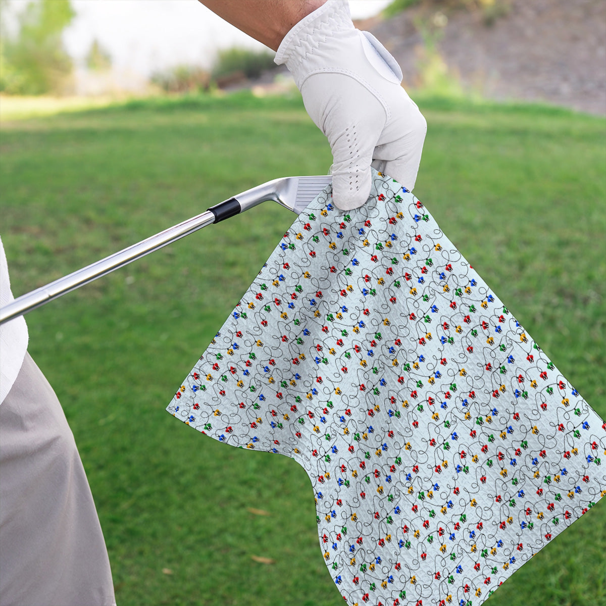 Boxer Dog Golf Towels, Colorful Boxer Pattern Golf Towel, Funny Dog Lover Golf Gift