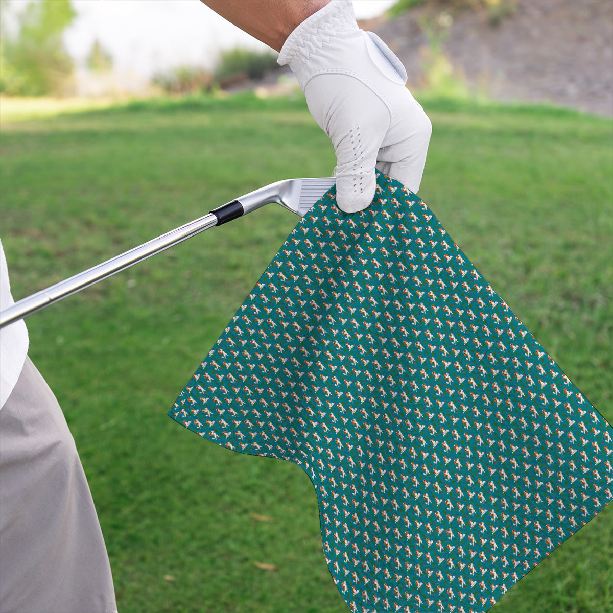 Crazy Cavalier King Charles Spaniel Golf Towel, Funny Cavalier Golf Towels, Golf Gift For Golfer