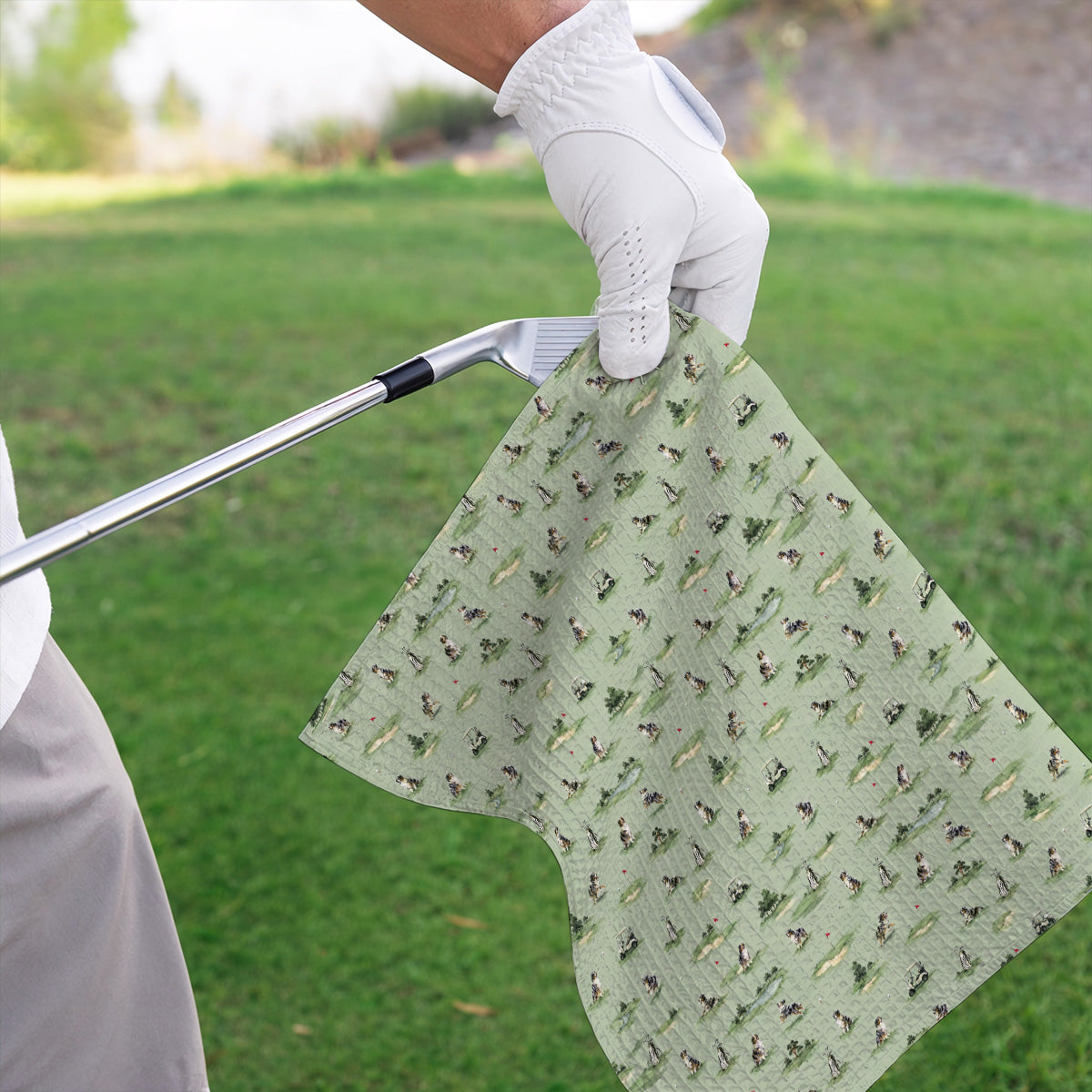 Australian Shepherd Golf Towel, Aussie Dog Pattern Golf Towels, Funny Golf Gift For Golfer