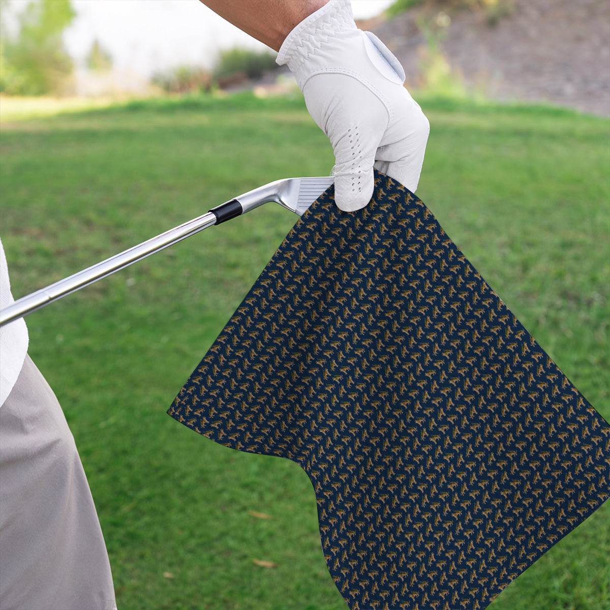 Leopard Golf Towels, Leopard Golf Pattern Towel, Funny Golf Gift For Golfers