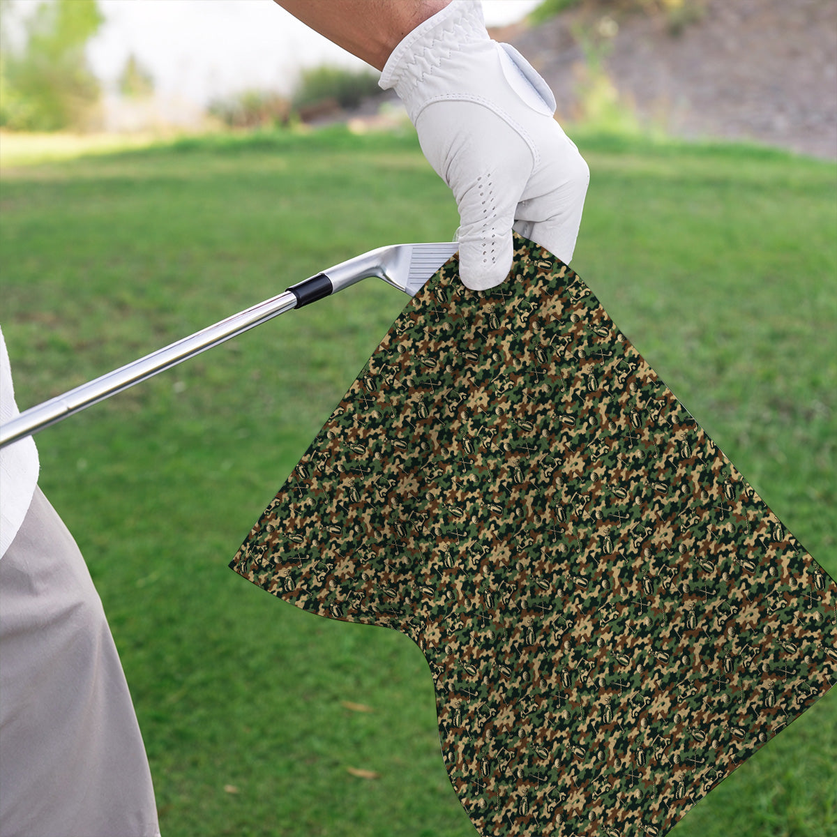 Veteran Golf Towels, Camo Pattern Golf Towel, Crazy Golf Gift For Golfers