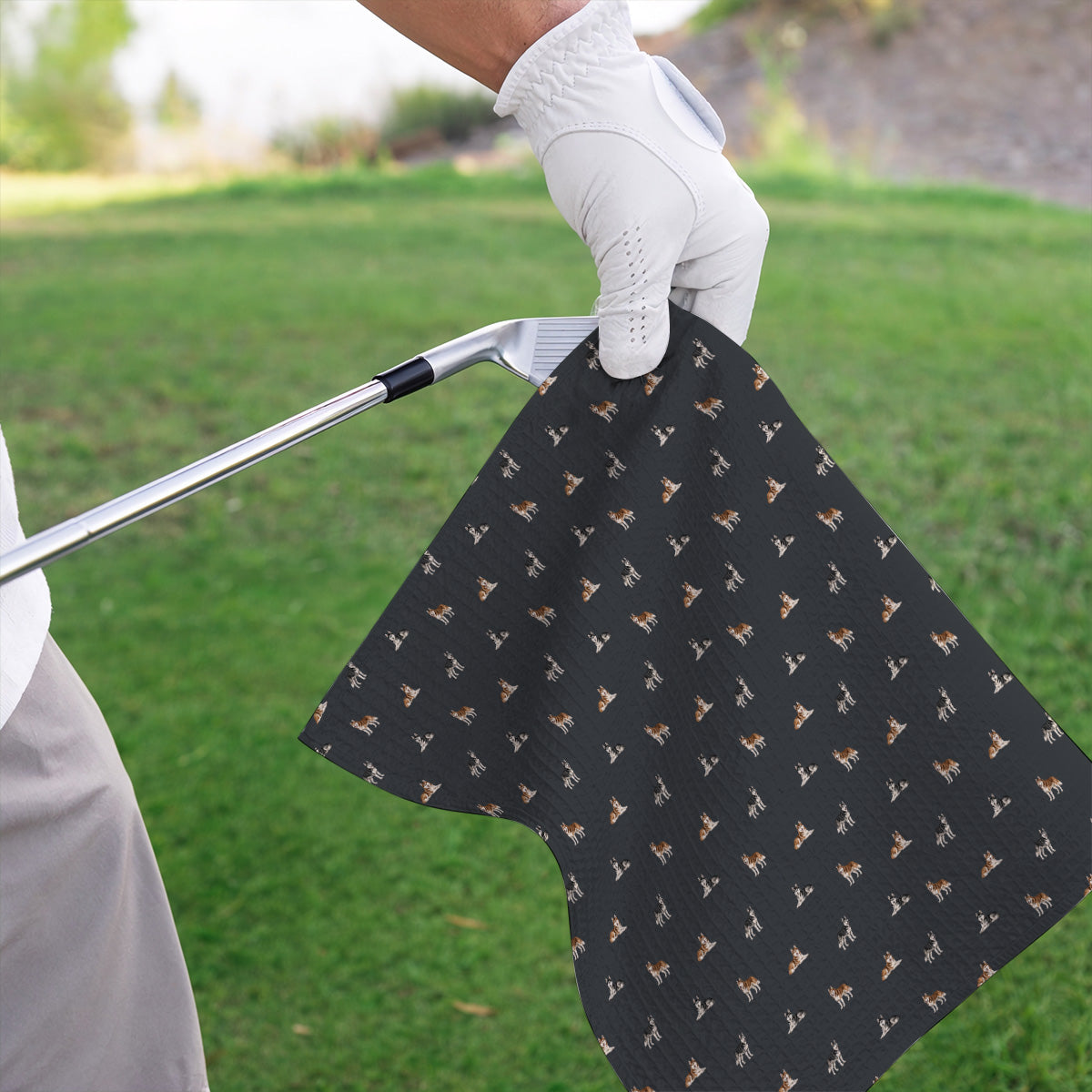 Funny Husky Sibir Golf Towel, Husky Pattern Golf Towels For Golfer, Golf Gift For Dog Lover