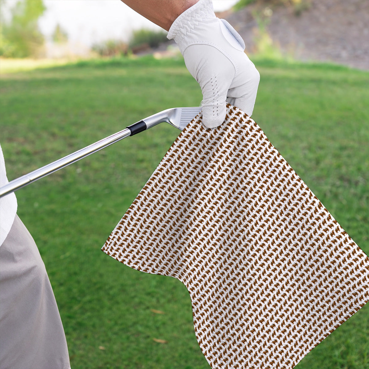Crazy Highland Cow Caddie Towels, Highland Cow Golf Towel, Golfer Gift For Golfers