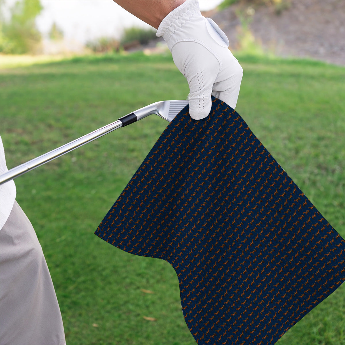 American Quarter Horse Golf Towels, Crazy Horse Pattern Golf Towel, Western Horse Gift for Golfers
