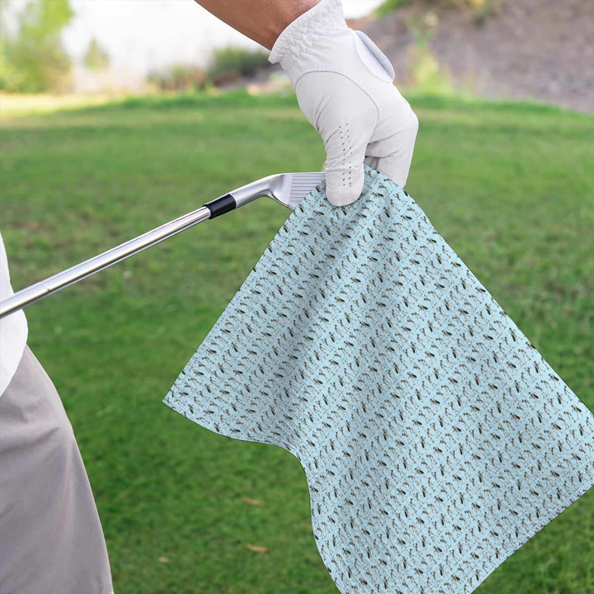Skeleton Golf Towel, Vintage Skeleton Golf Pattern Towels, Crazy Golf Gift For Golfer