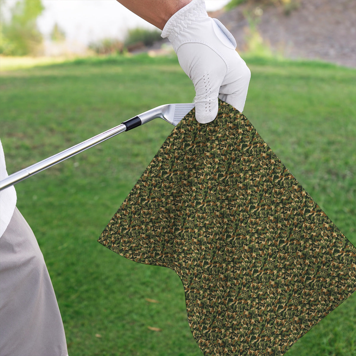 Veteran Camo Golf Towels, Army Camouflage Golf Towel, Golf Gift For Golfers