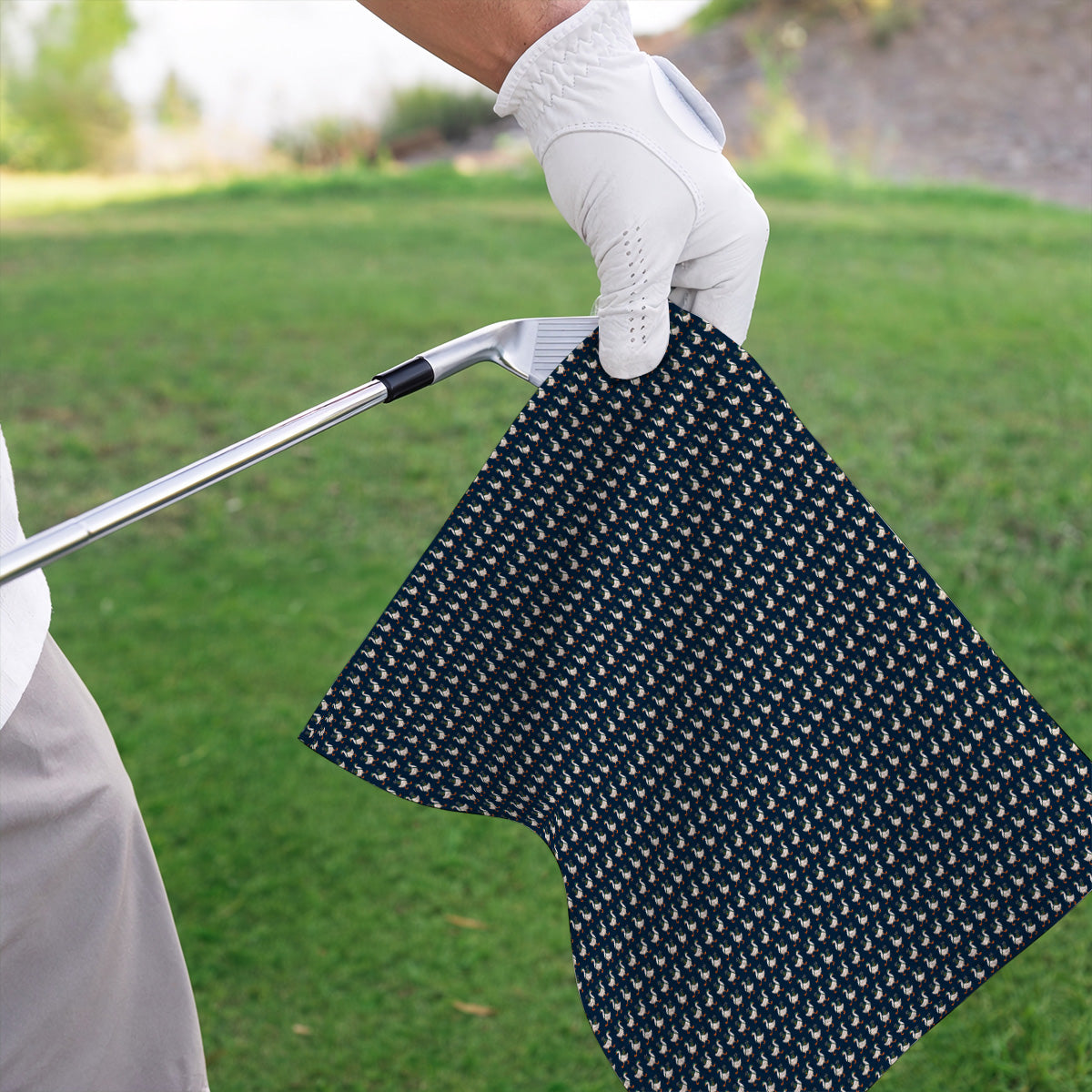 Walking Goose Golf Towels, Funny Goose Pattern Golf Towel, Golf Gift For Golfer