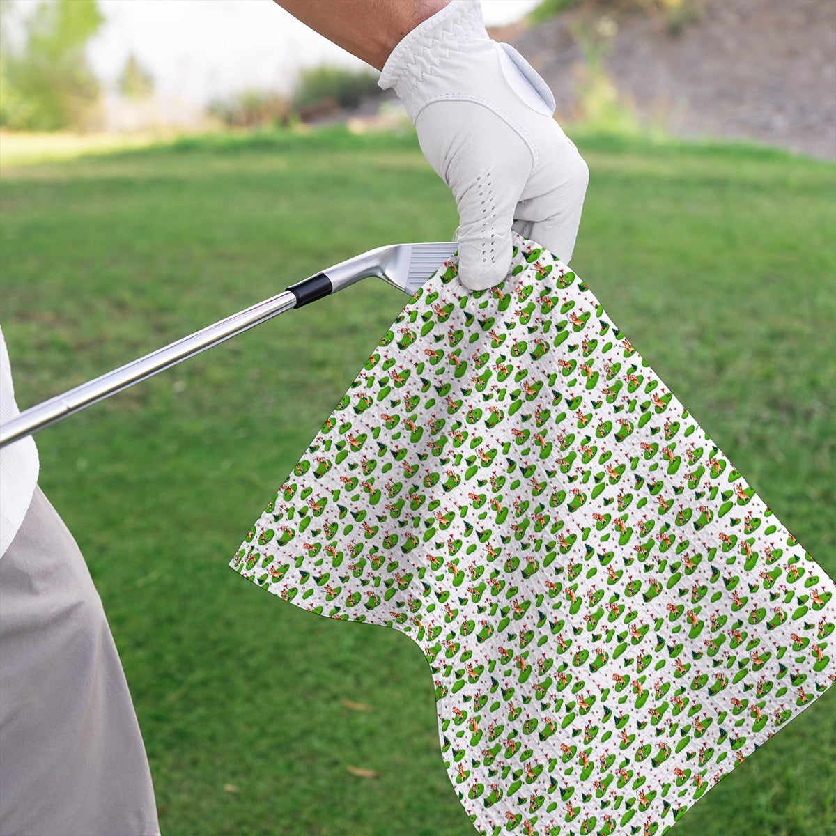 Corgi Christmas Golf Towels, Xmas Corgi Pattern Golf Towel, Crazy Golf Gift For Golfers