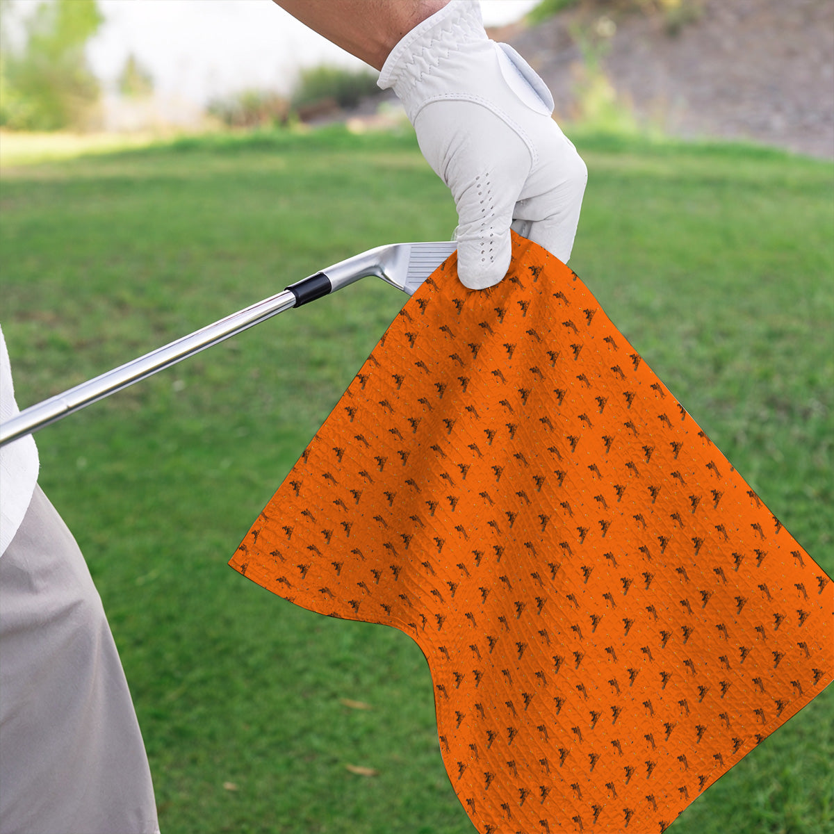 Funny Witch Dachshund Golf Towel, Halloween Wiener Dog Pattern Golf Towels, Golf Gift for Golfer